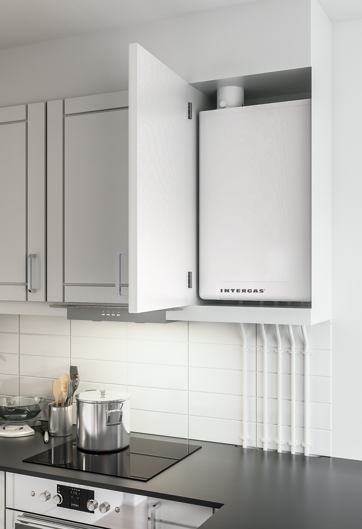 Daikin h hybride binnendeel in keuken