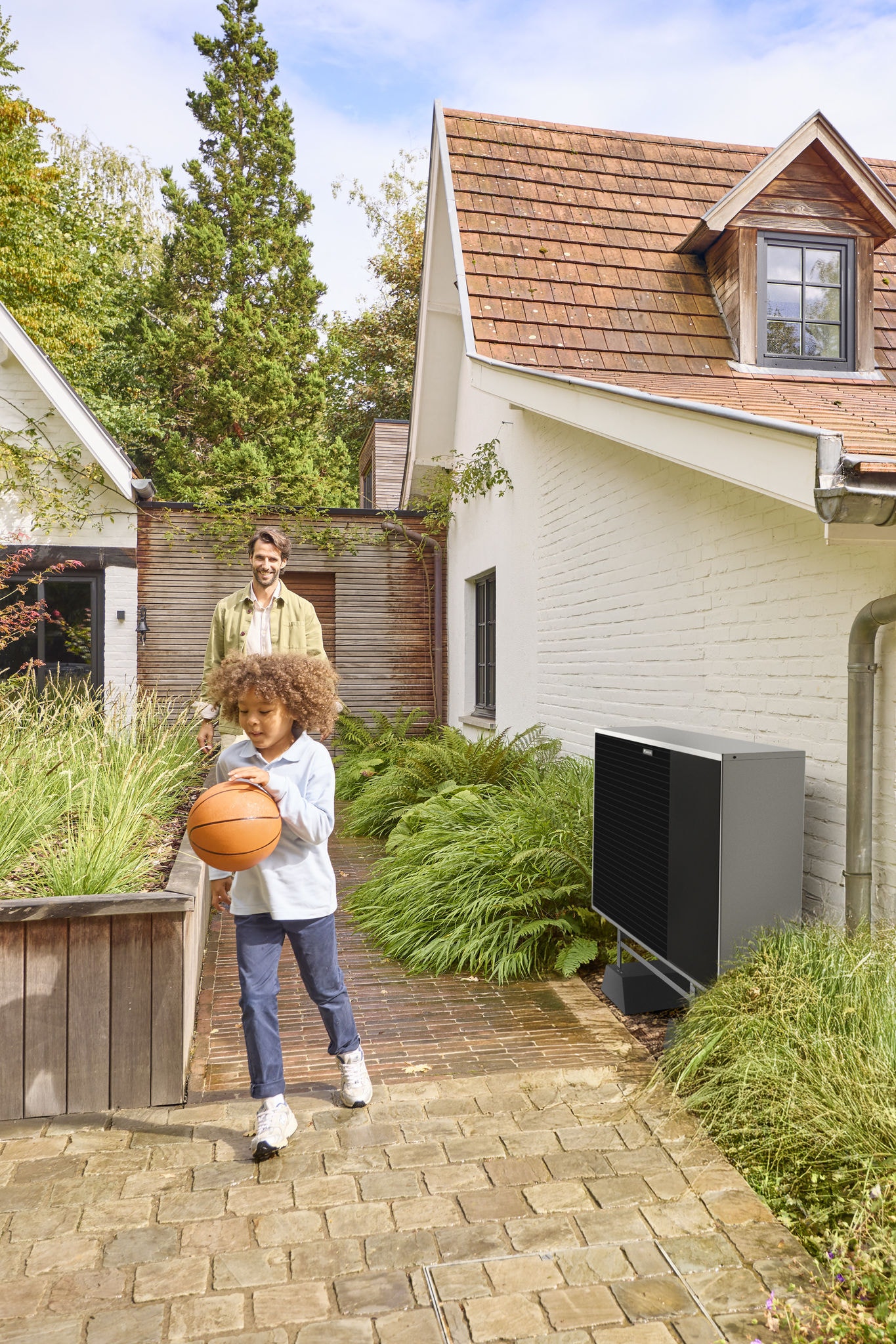 Gezinswoning met luchtwarmtepomp voor efficiënte verwarming