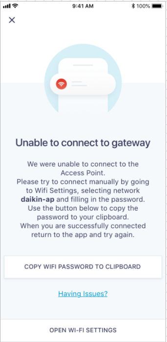 Kan geen verbinding maken met de gateway
